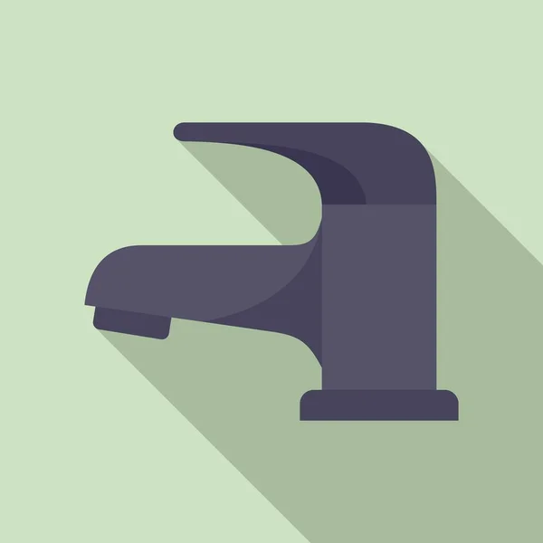 Icône d'équipement de robinet, style plat — Image vectorielle
