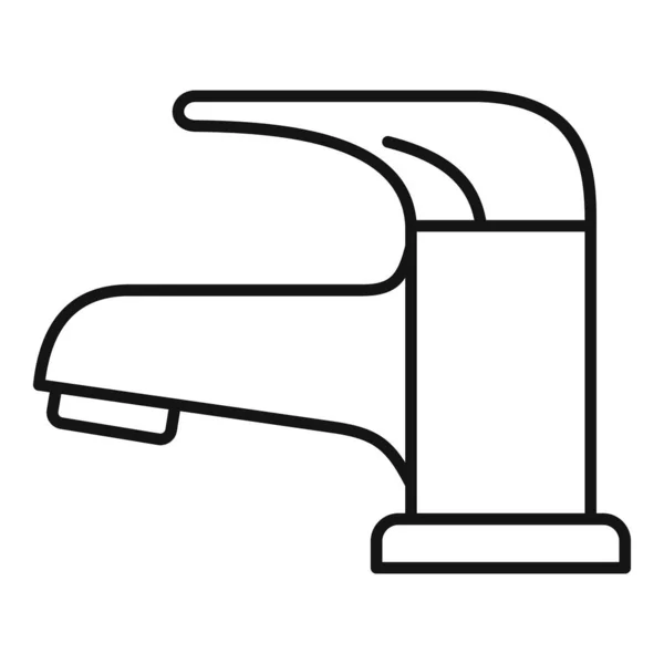 Faucet equipment icon, outline style — Stock Vector