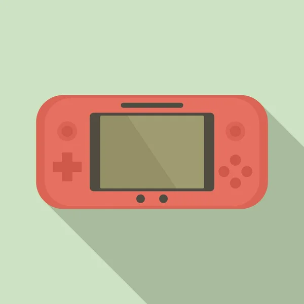 Red console icon, flat style — ストックベクタ
