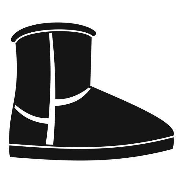 Icono de bota ugg de cuero, estilo simple — Vector de stock