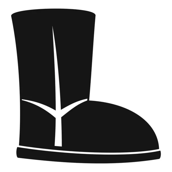 Retro-Ugg-Boot-Symbol, einfacher Stil — Stockvektor