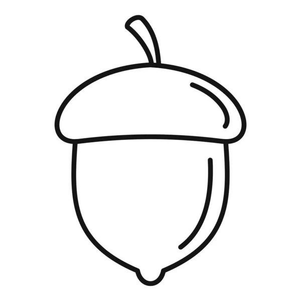 Піктограма жолудяного горіха, стиль контуру — стоковий вектор