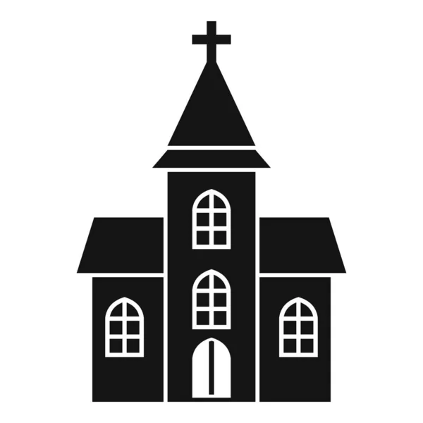 Christian cathedral icon, simple style — Stock Vector