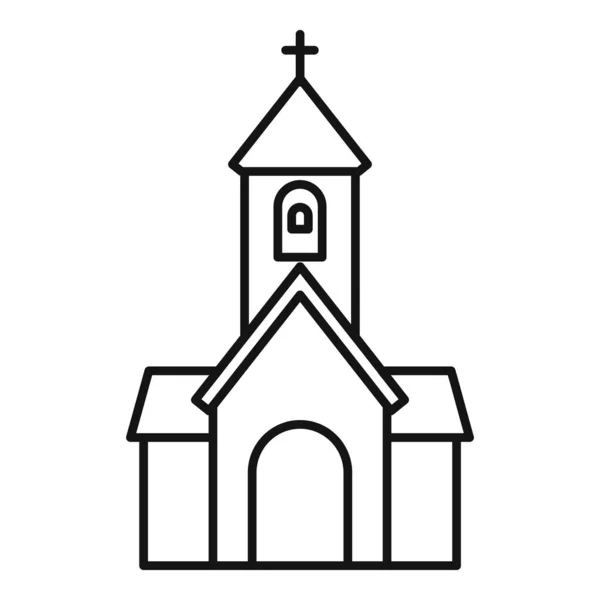 Religion church icon, outline style — Stock Vector