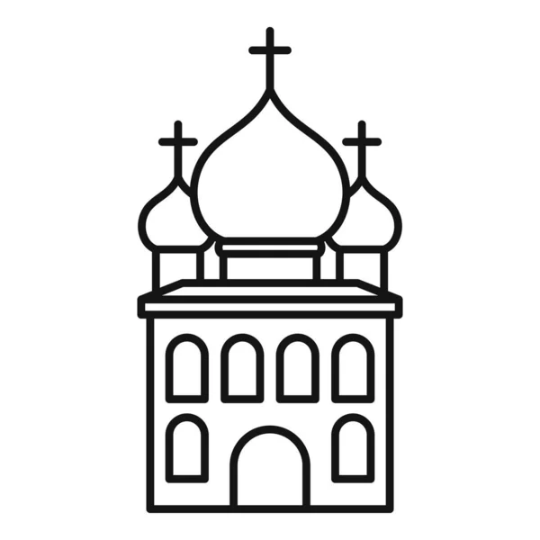 Icono de iglesia ortodoxa, estilo de esquema — Vector de stock