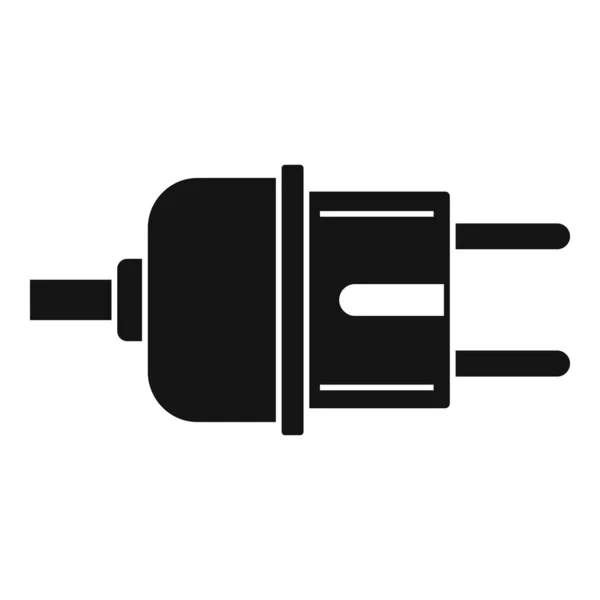 Elektrische stekker pictogram, eenvoudige stijl — Stockvector