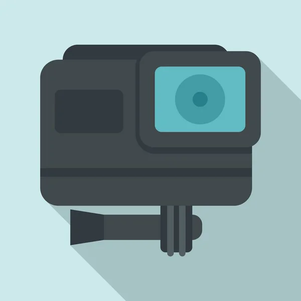 Sinema aksiyon kamera simgesi, düz stil — Stok Vektör