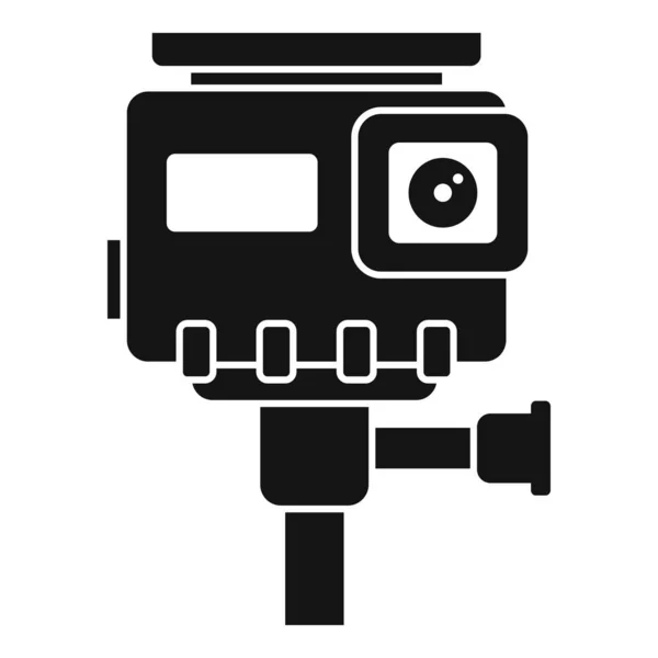 Иконка HD-экшн-камеры, простой стиль — стоковый вектор