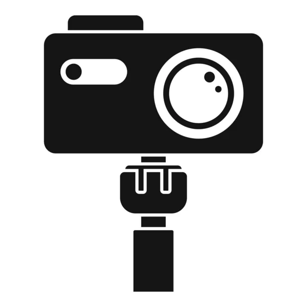 प्रोफेशनल एक्शन कैमरा आइकन, सरल शैली — स्टॉक वेक्टर