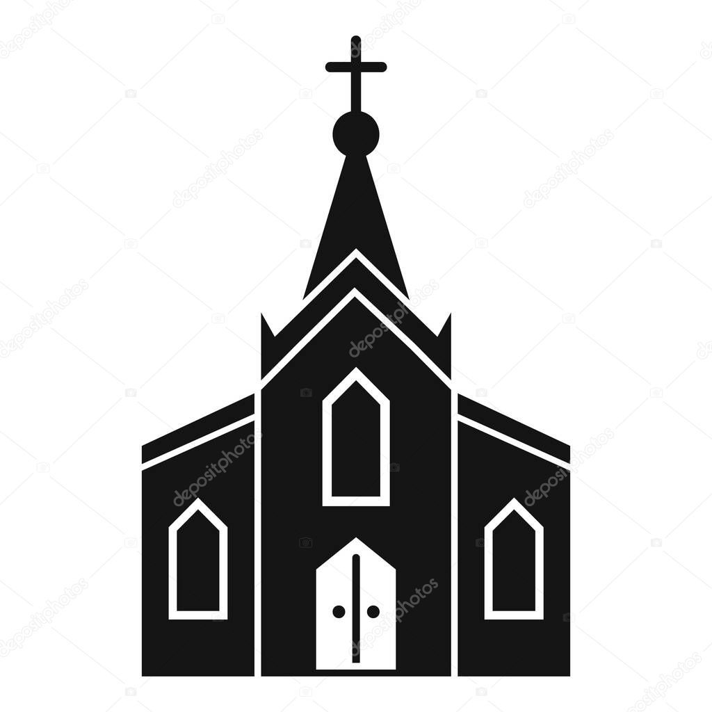 City church icon, simple style