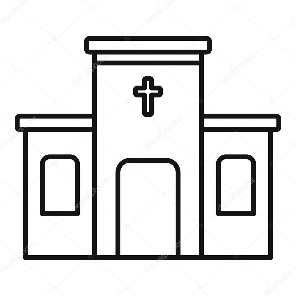 Architecture church icon, outline style