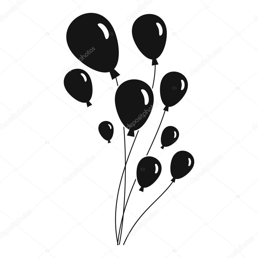 Balloons icon, simple style