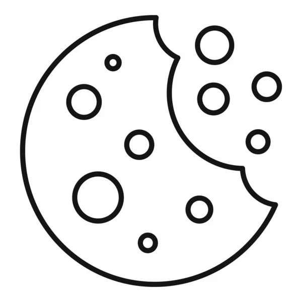 Icono de la galleta del desayuno, estilo del esquema — Vector de stock