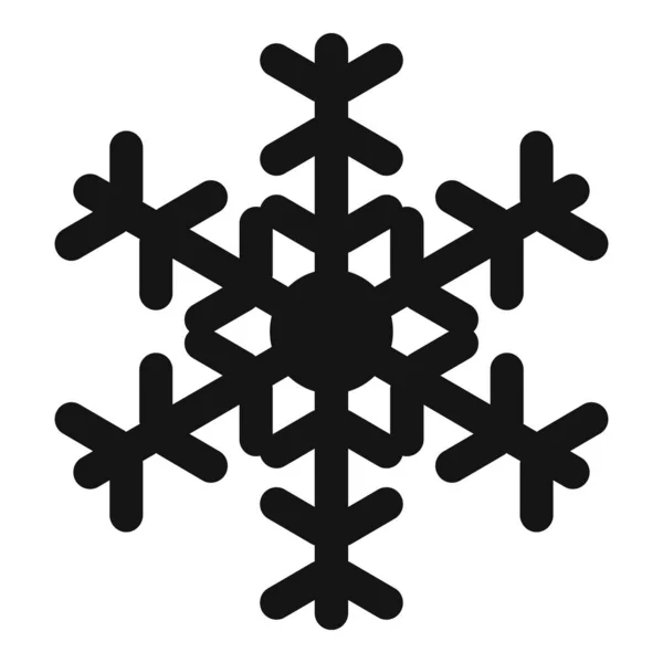 Flor icono de copo de nieve, estilo simple — Vector de stock