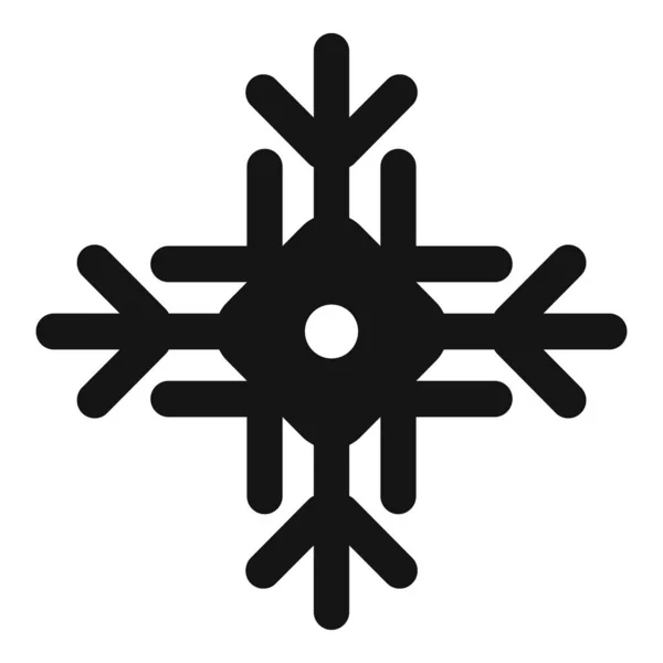 Natur Schneeflocke Symbol, einfacher Stil — Stockvektor