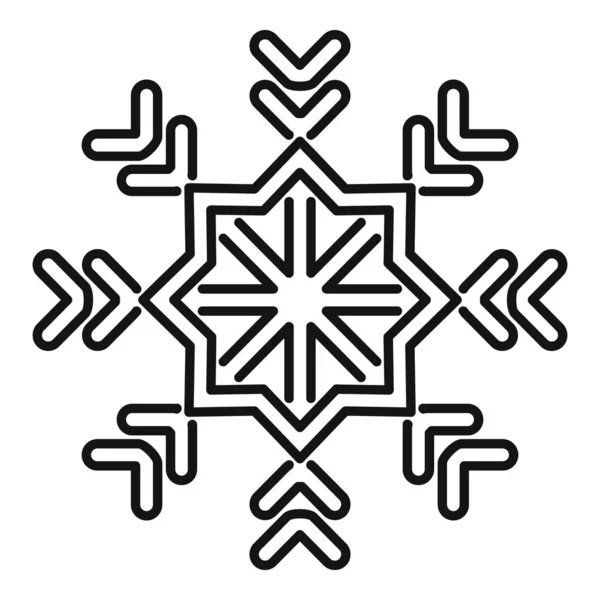 Stern-Schneeflocke-Symbol, Umrissstil — Stockvektor