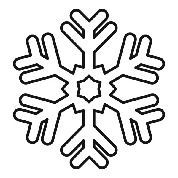 Icono de copo de nieve escarcha, estilo de contorno — Archivo Imágenes Vectoriales
