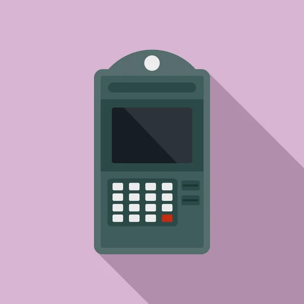 Geldautomat Online Pay-Symbol, flacher Stil — Stockvektor