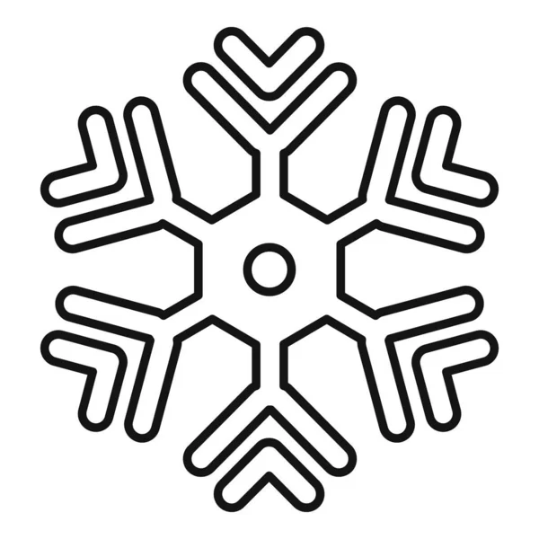 Forma icona fiocco di neve, stile contorno — Vettoriale Stock