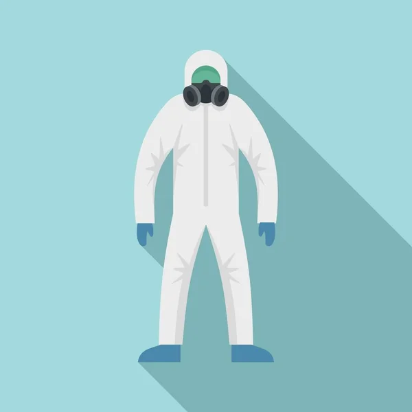 Άνθρωπος σε ακτινοβόλο κοστούμι εικονίδιο, επίπεδη στυλ — Διανυσματικό Αρχείο