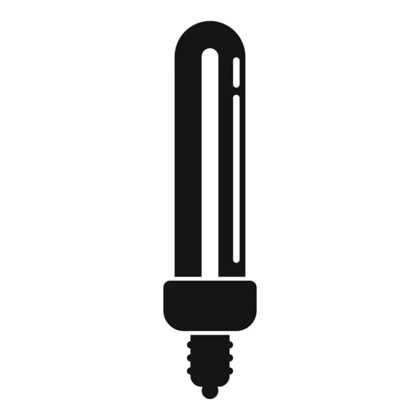 Флуоресцентная лампа икона, простой стиль — стоковый вектор