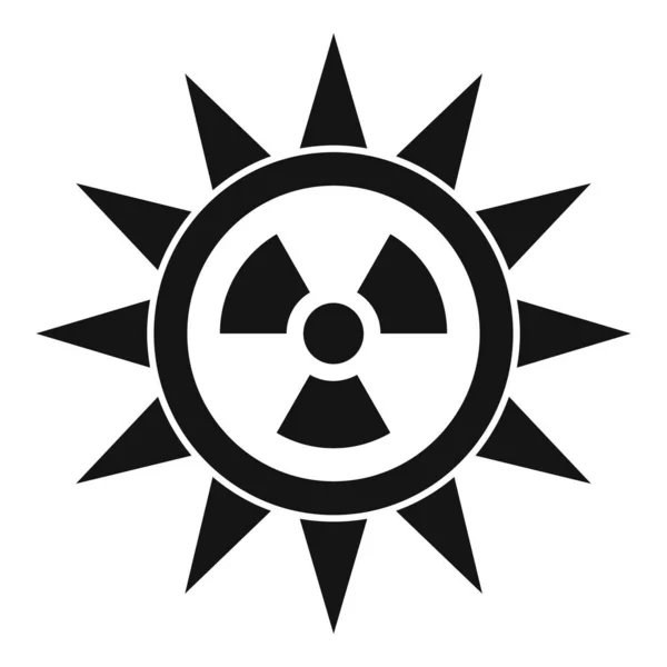 Güneş radyasyon simgesi, basit biçim — Stok Vektör
