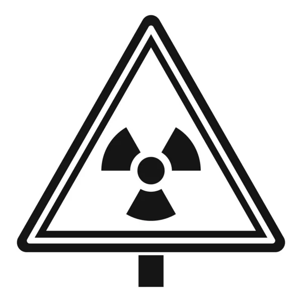 Ícone de advertência zona de perigo, estilo simples — Vetor de Stock