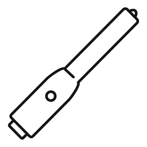 Icône du dispositif de rayonnement main, style contour — Image vectorielle