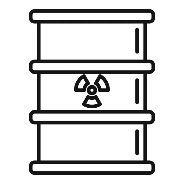 Εικόνα βαρελιού ακτινοβολίας, στυλ περιγράμματος — Διανυσματικό Αρχείο