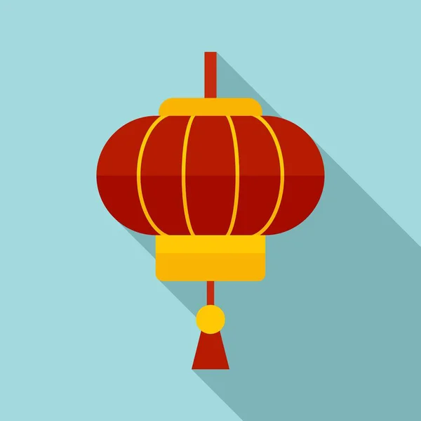 Chińska ikona latarni, płaski styl — Wektor stockowy