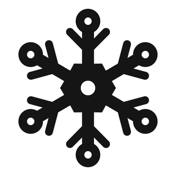 Ozdobna ikona płatka śniegu, prosty styl — Wektor stockowy