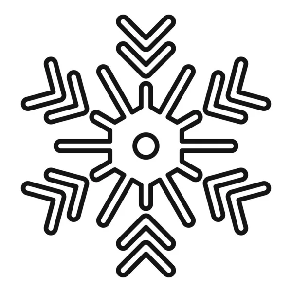 Textur Schneeflockensymbol, Umrissstil — Stockvektor