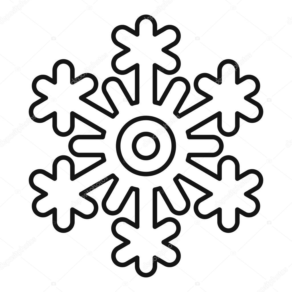 Freeze snowflake icon, outline style