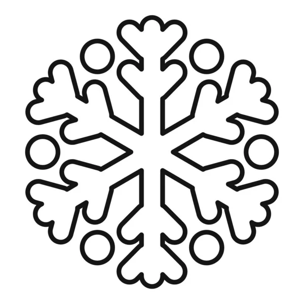 Clima copo de nieve icono, estilo de contorno — Archivo Imágenes Vectoriales