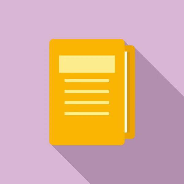 Tutor lesson folder icon, flat style