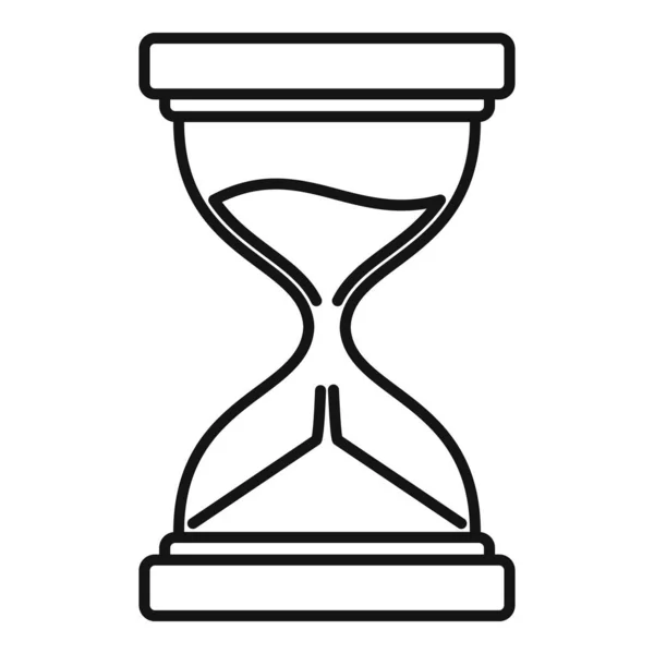Icono de reloj de arena, estilo de contorno — Vector de stock