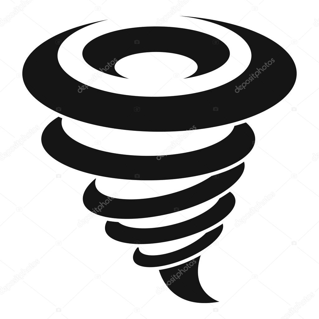 Cyclone tornado icon, simple style