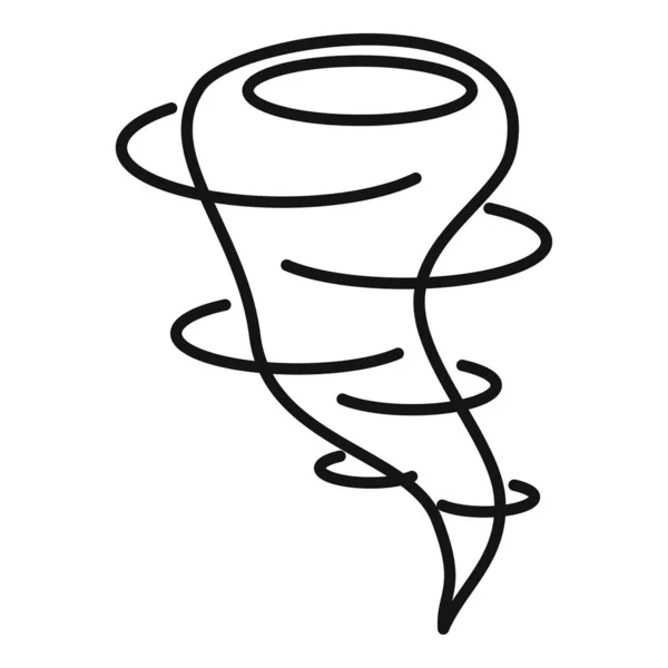 Nature tornado icon, outline style — 스톡 벡터