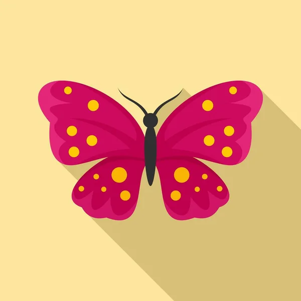 Retted butterfly icon, flat style — стоковый вектор