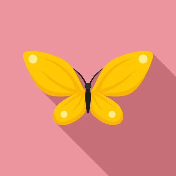Ícone de borboleta de traça, estilo plano — Vetor de Stock