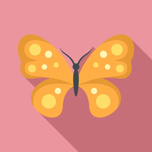 Icono de mariposa brillante, estilo plano — Vector de stock