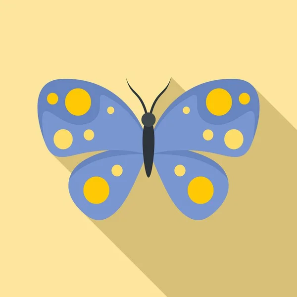 Φτερούγα πεταλούδα εικονίδιο, επίπεδη στυλ — Διανυσματικό Αρχείο