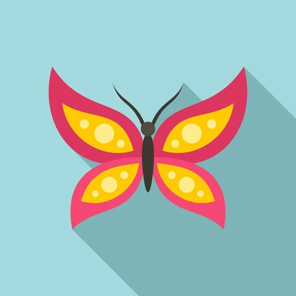 Icono de mariposa insecto, estilo plano — Vector de stock
