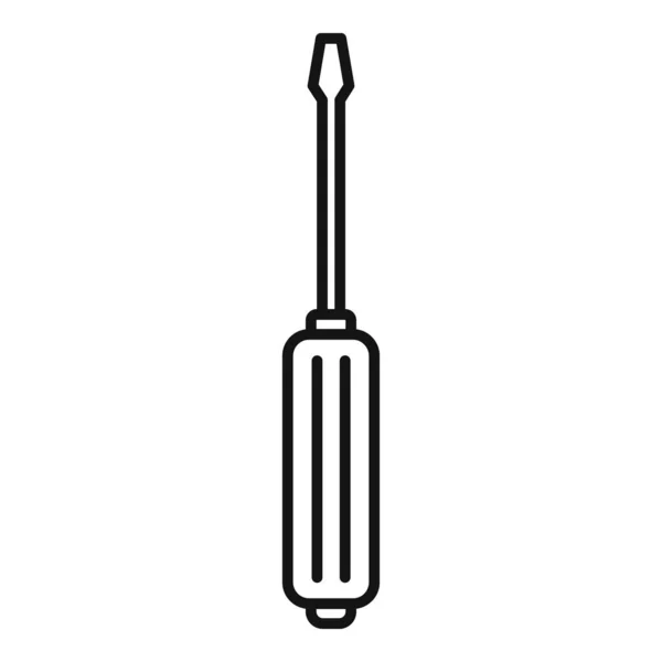 Ícone de chave de fenda elétrica, estilo esboço — Vetor de Stock