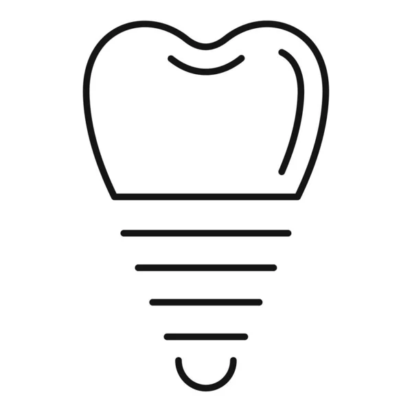 Ícone de implante dentário, estilo esboço —  Vetores de Stock