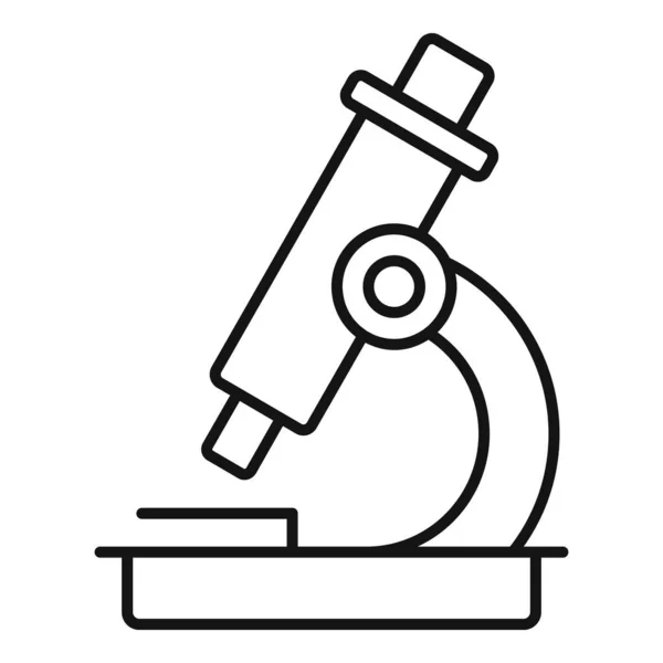 Піктограма медичного мікроскопа, стиль контуру — стоковий вектор