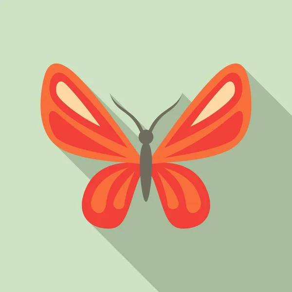 Κομψό εικονίδιο πεταλούδα, επίπεδη στυλ — Διανυσματικό Αρχείο