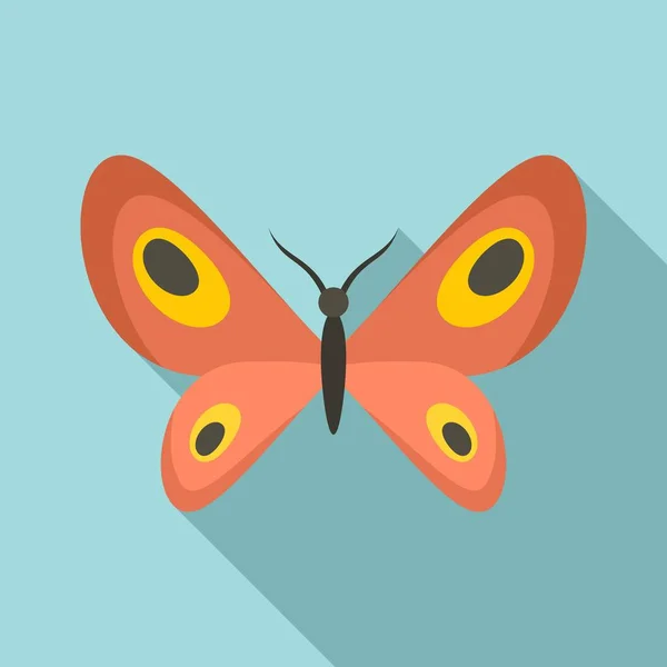 Design ikony motýla, plochý styl — Stockový vektor