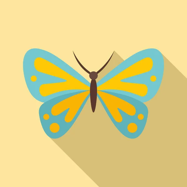 Ikona motyla artystycznego, płaski styl — Wektor stockowy