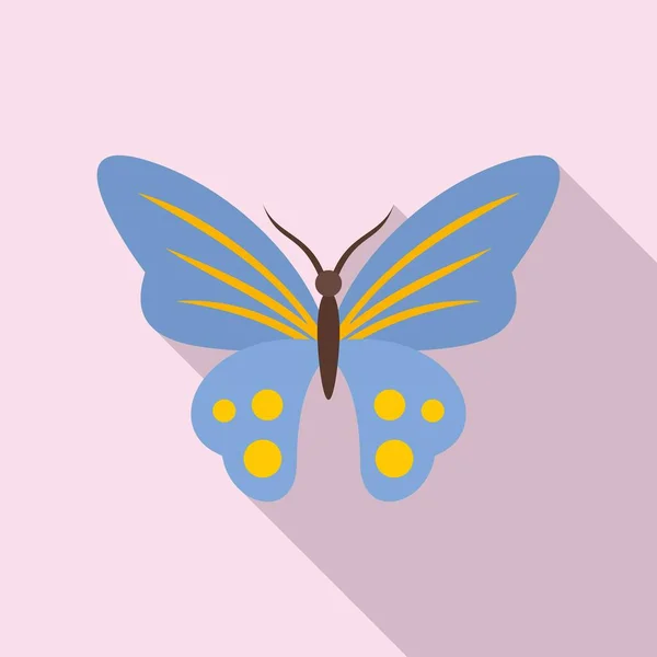 Klasická ikona motýla, plochý styl — Stockový vektor